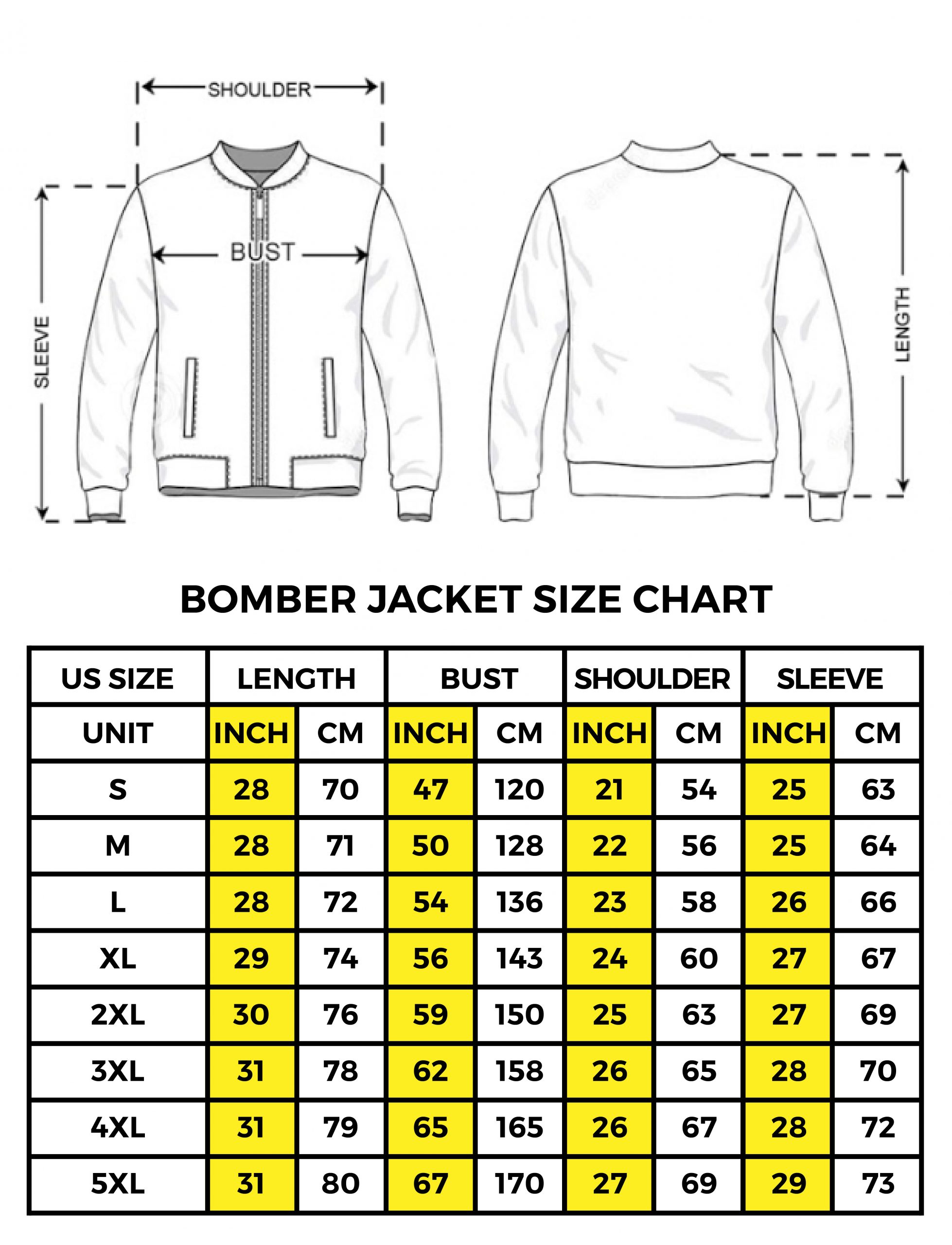 bomber jacket size chart 01 scaled 1 - Mortal Kombat Shop